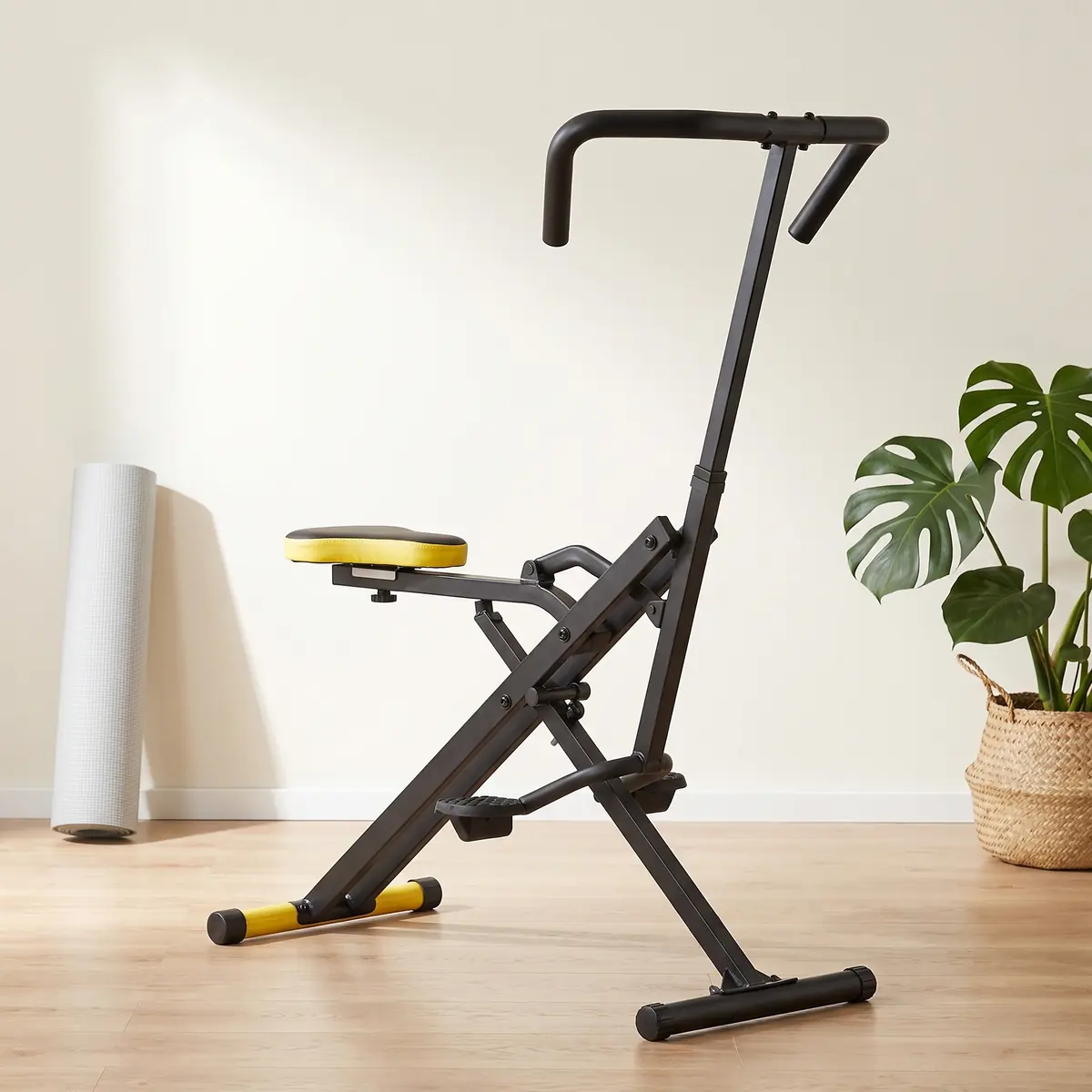 SPORTNOW Faltbare Total Crunch-Maschine mit verstellbarem Sitz