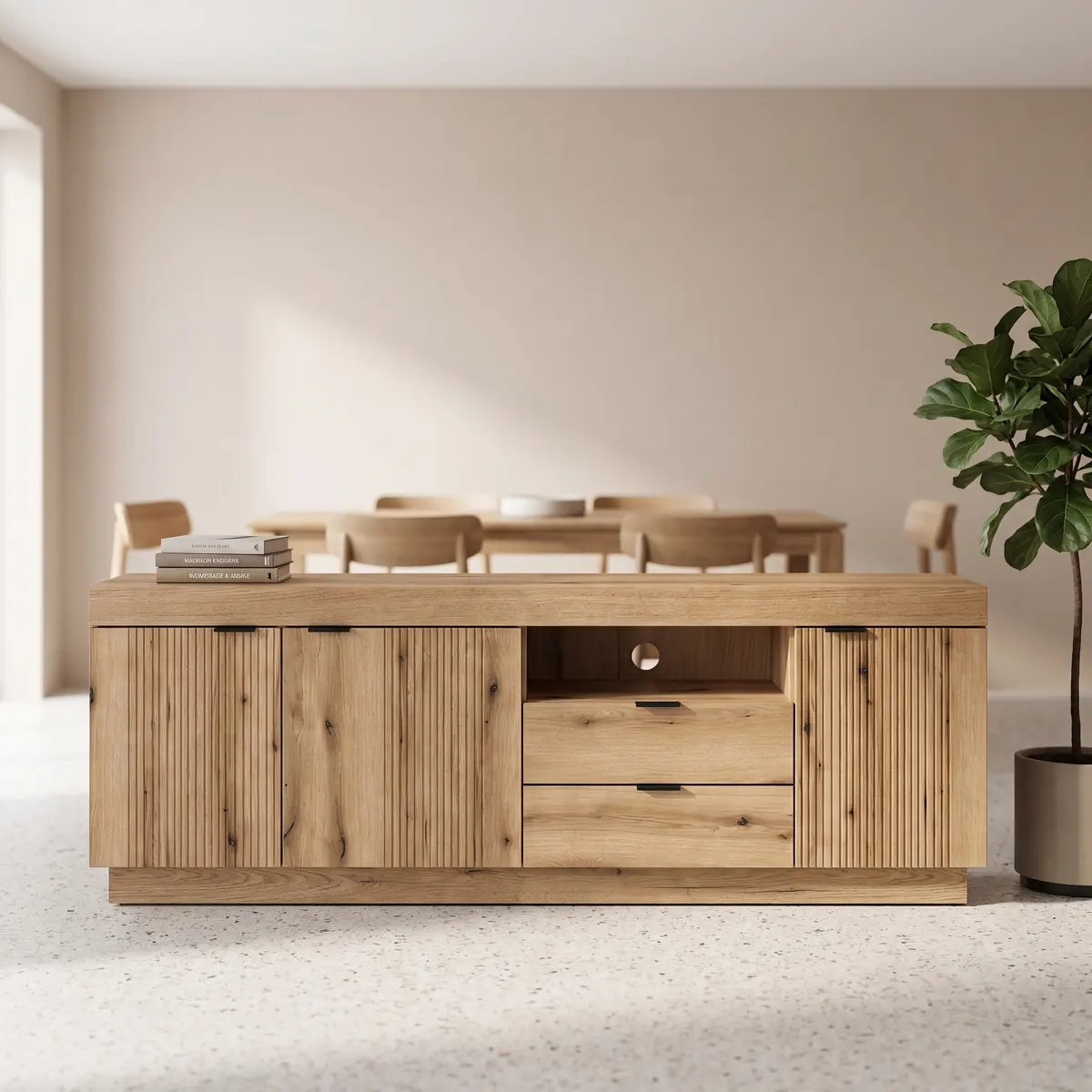 Lowboard Delamar Eiche Evoke Coast Nachbildung