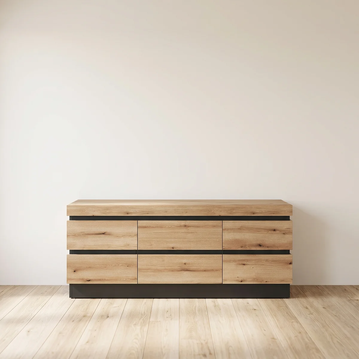 TV-Lowboard Corte Eiche Evoke Coast Nachbildung anthrazit