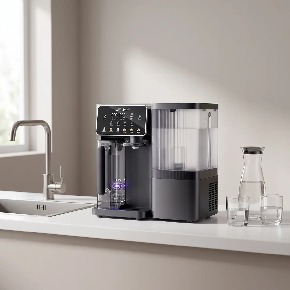 Jimmy R9 Pro Umkehrosmose-Wasserfilter mit Heiß- &amp; 10–15°C Kaltwasser