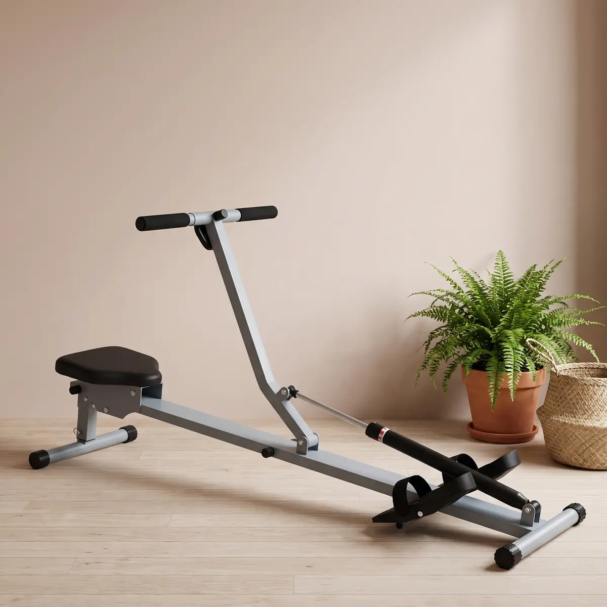 HOMCOM Rudergerät Rudermaschine mit LCD Fitnessgerät Ruderzugmaschine