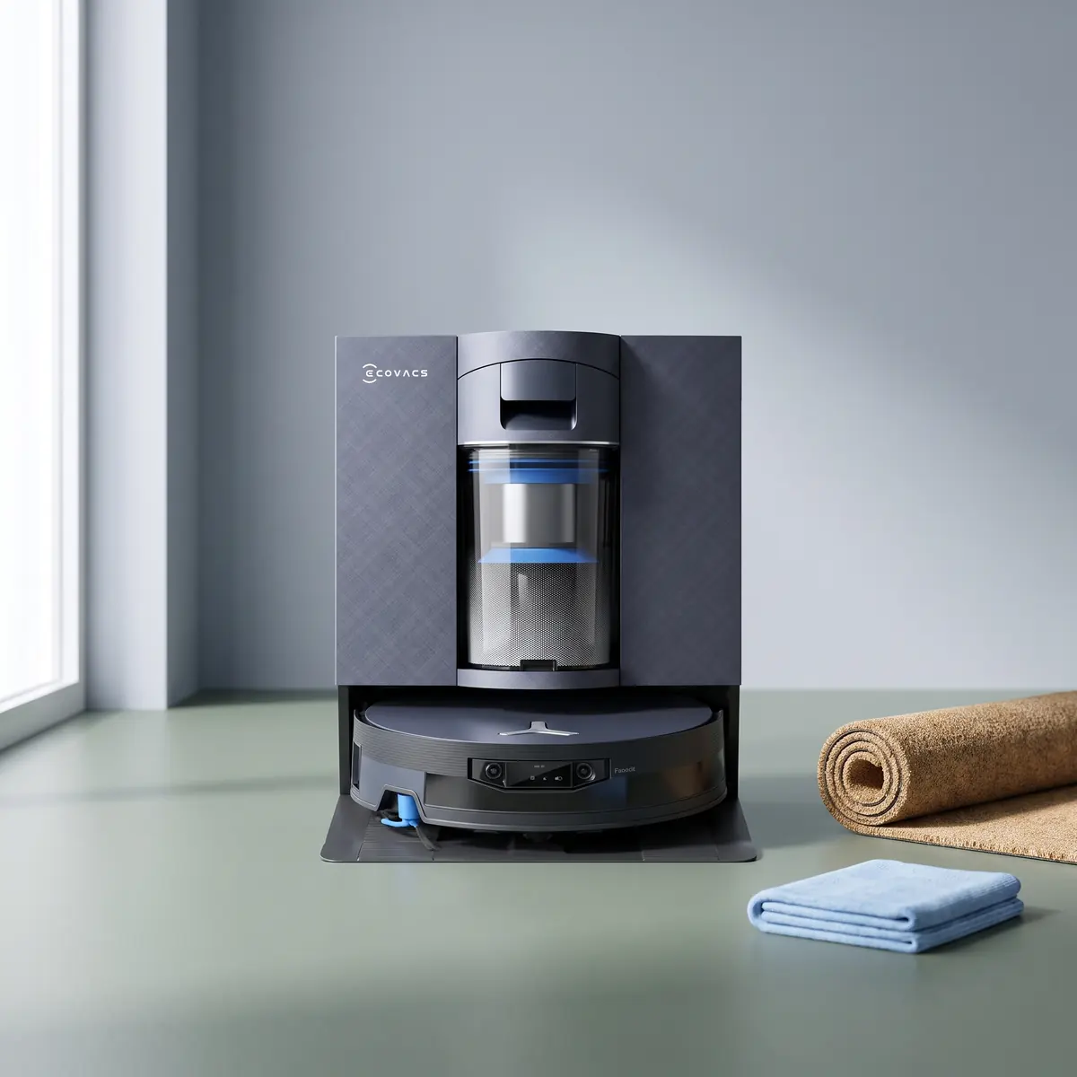 ECOVACS ECVACS Saugroboter DEEBOT X12 OMNICYCLONE EU in Silber mit All-in-One
