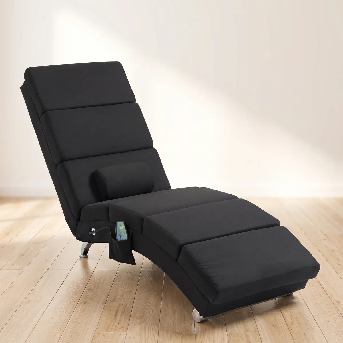 HOMCOM Relaxliege mit 5 Massagemodi Klappbar Loungesessel mit Lendenkissen