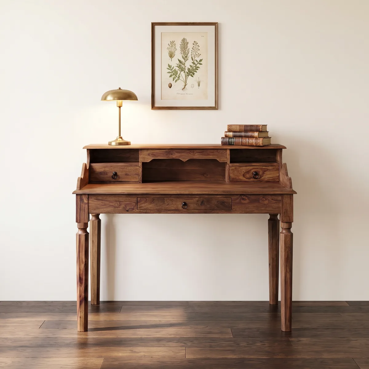 FineBuy Schreibtisch Massivholz Konsole