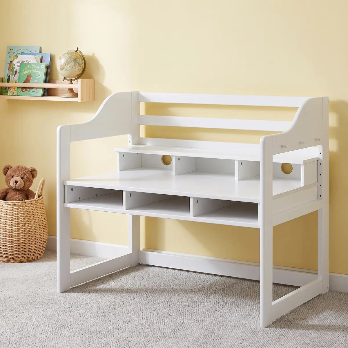 Inter Link Kinderschreibtisch Kids Learning weiß lackiert