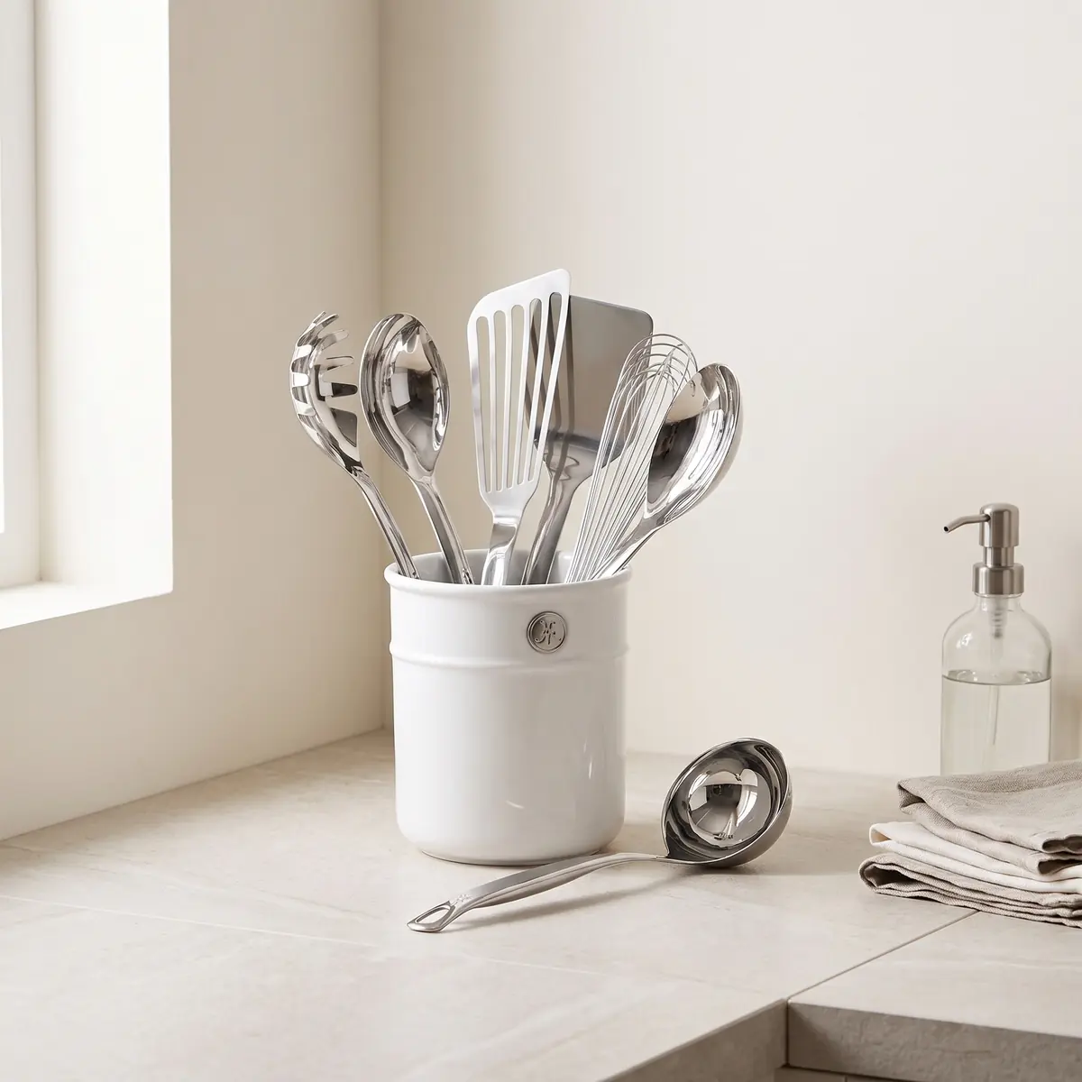 Küchenutensilien-Sets Provisions Küchenzubehör mit Ständer, 8-teilig