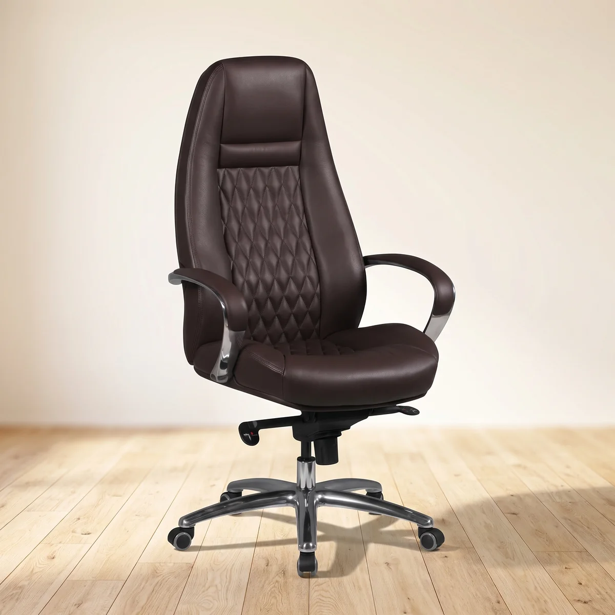 FineBuy AUSTIN Bürostuhl Echtleder Schreibtischstuhl ergonomisch Chefsessel