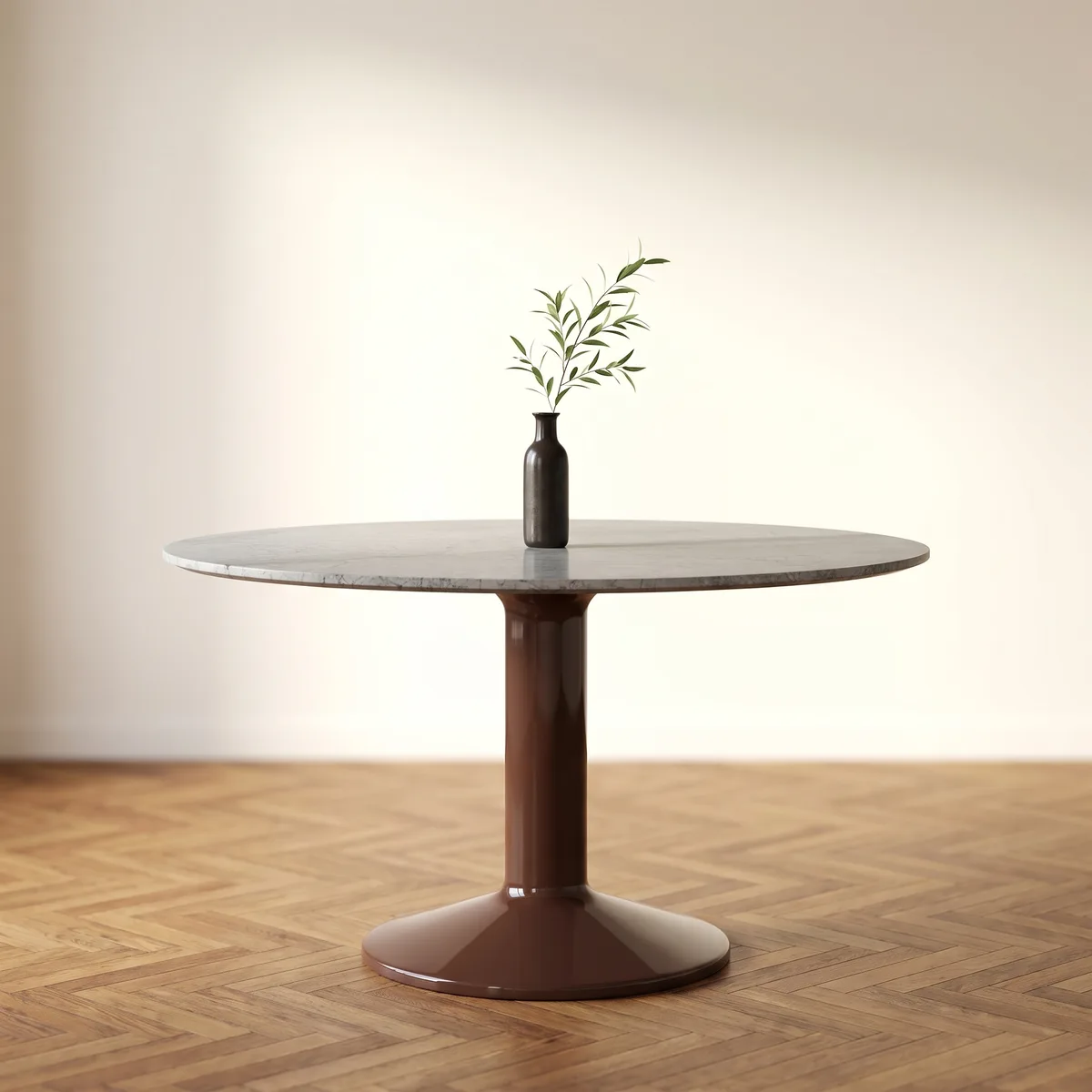 Esstische Midst Tisch – rund – 140 cm – mit Marmorplatte