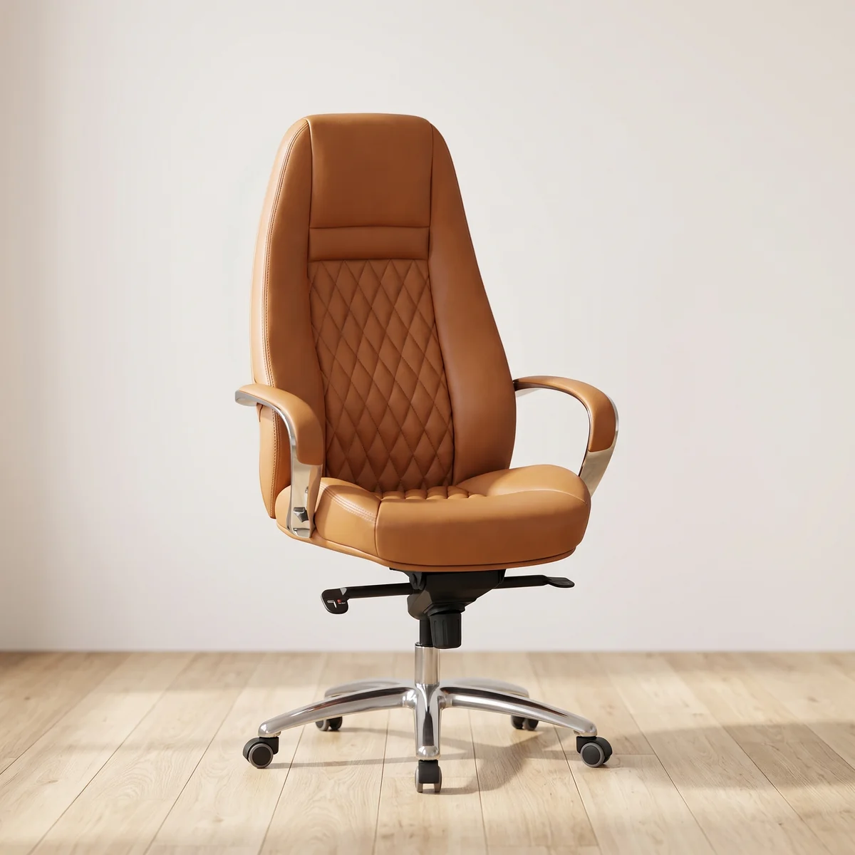 Amstyle Drehstuhl braun Leder
