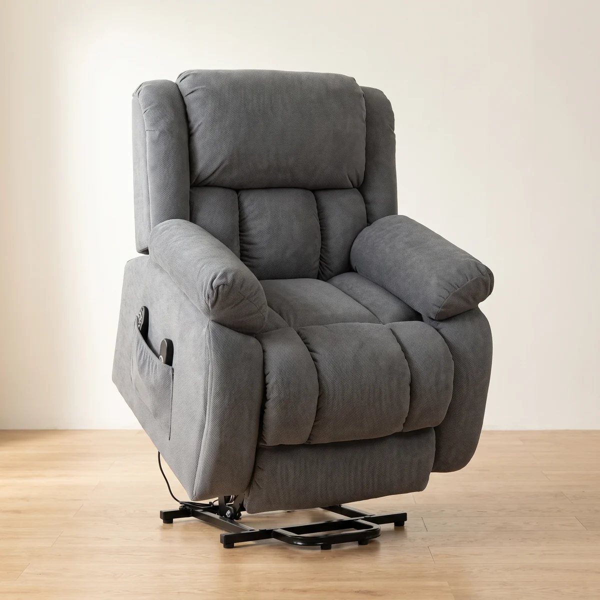 HOMCOM Fernsehsessel mit Aufstehhilfe Elektrisch Relaxsessel mit Liege- &