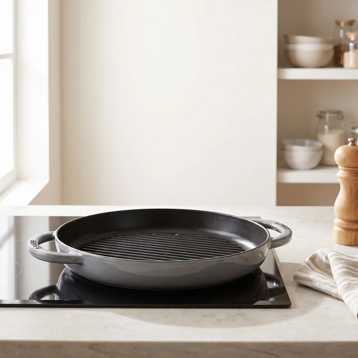STAUB Gusseisen-Gfrillpfanne – 26 cm Rund