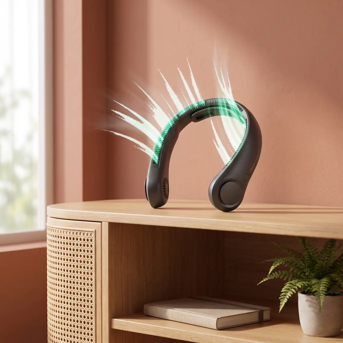JISULIFE Nackenventilator freihändig tragbar ohne Flügel