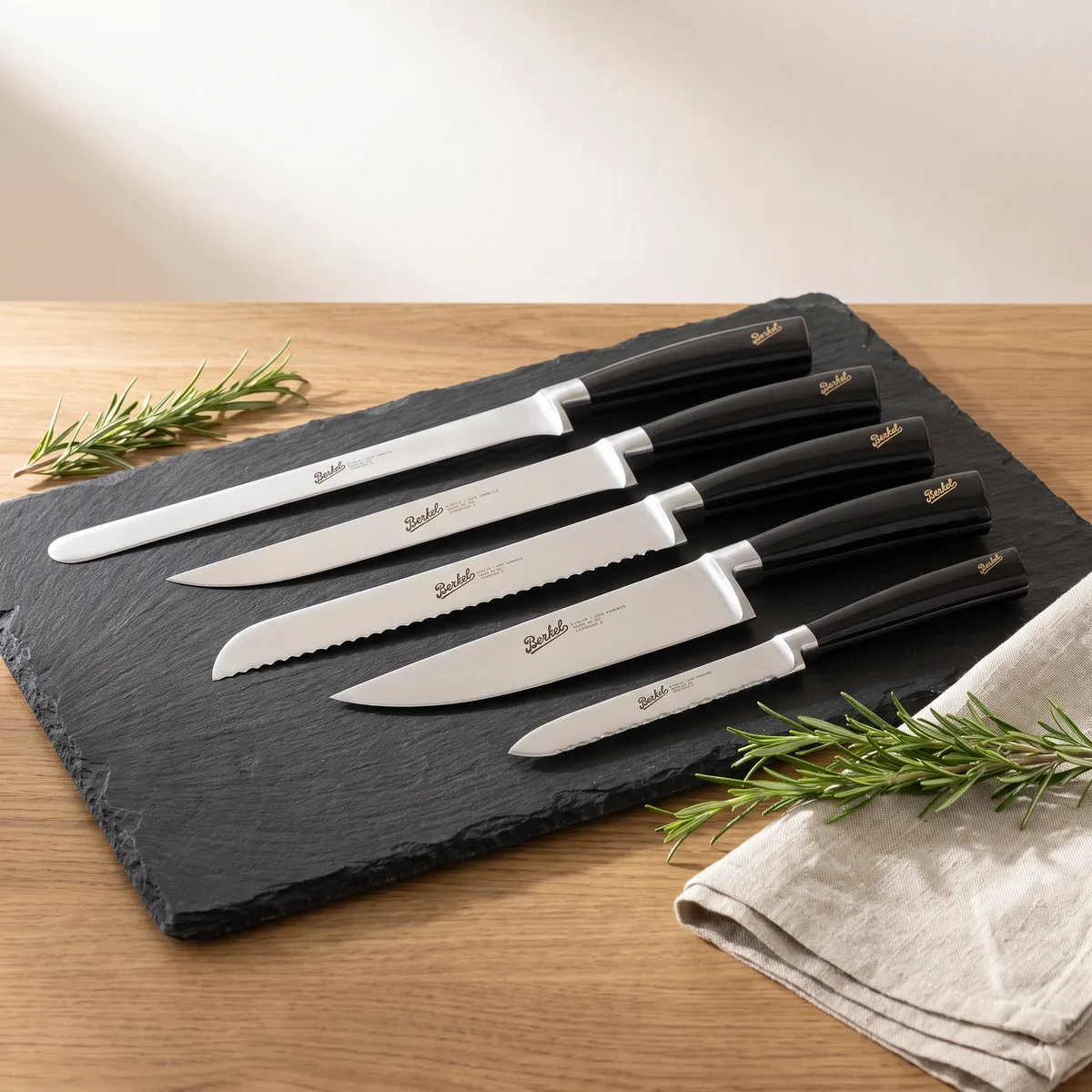 Kochmesser-Set – 5-teilig – schwarz