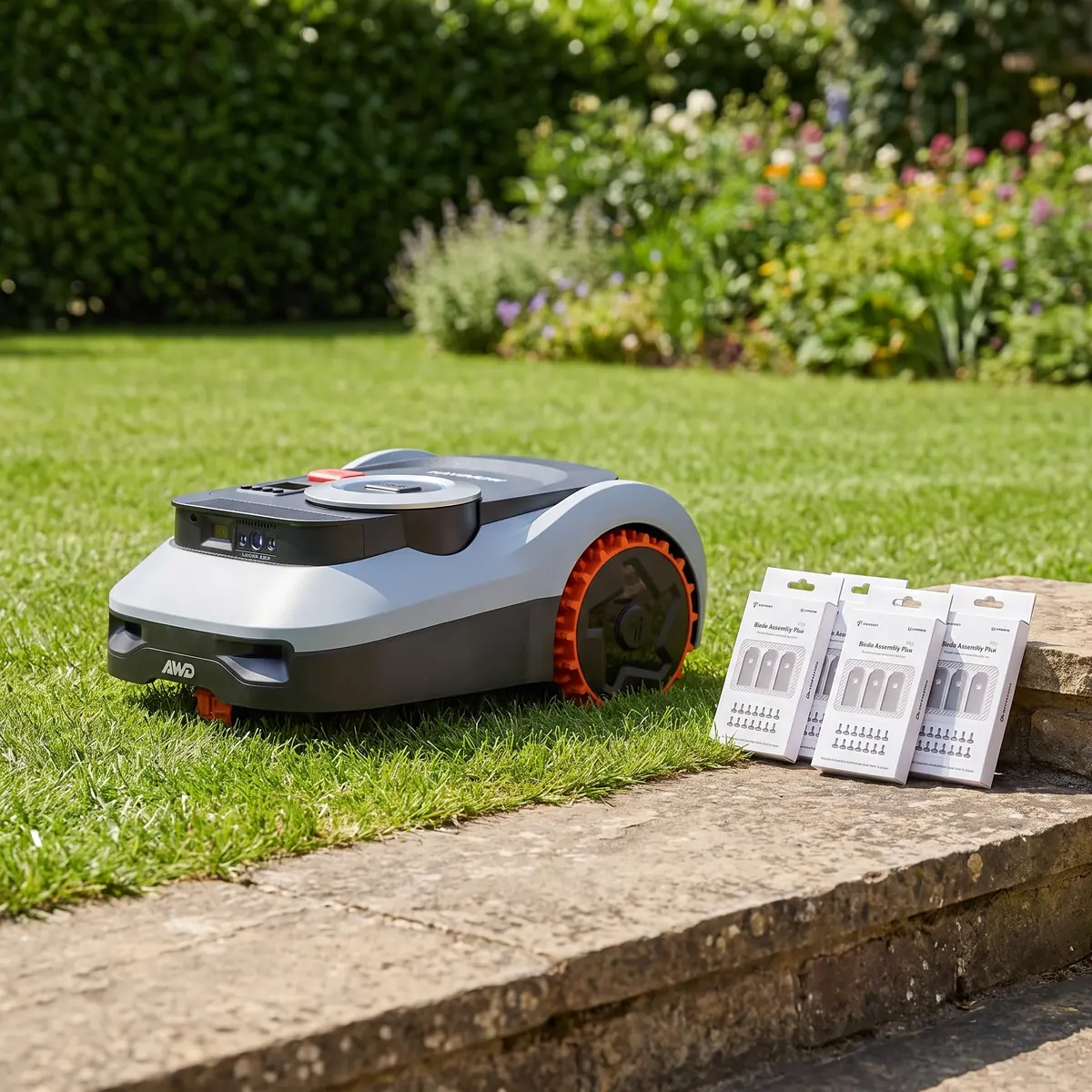 Navimow DE i2 LiDAR Pro + Messerklingen (4er-Pack)