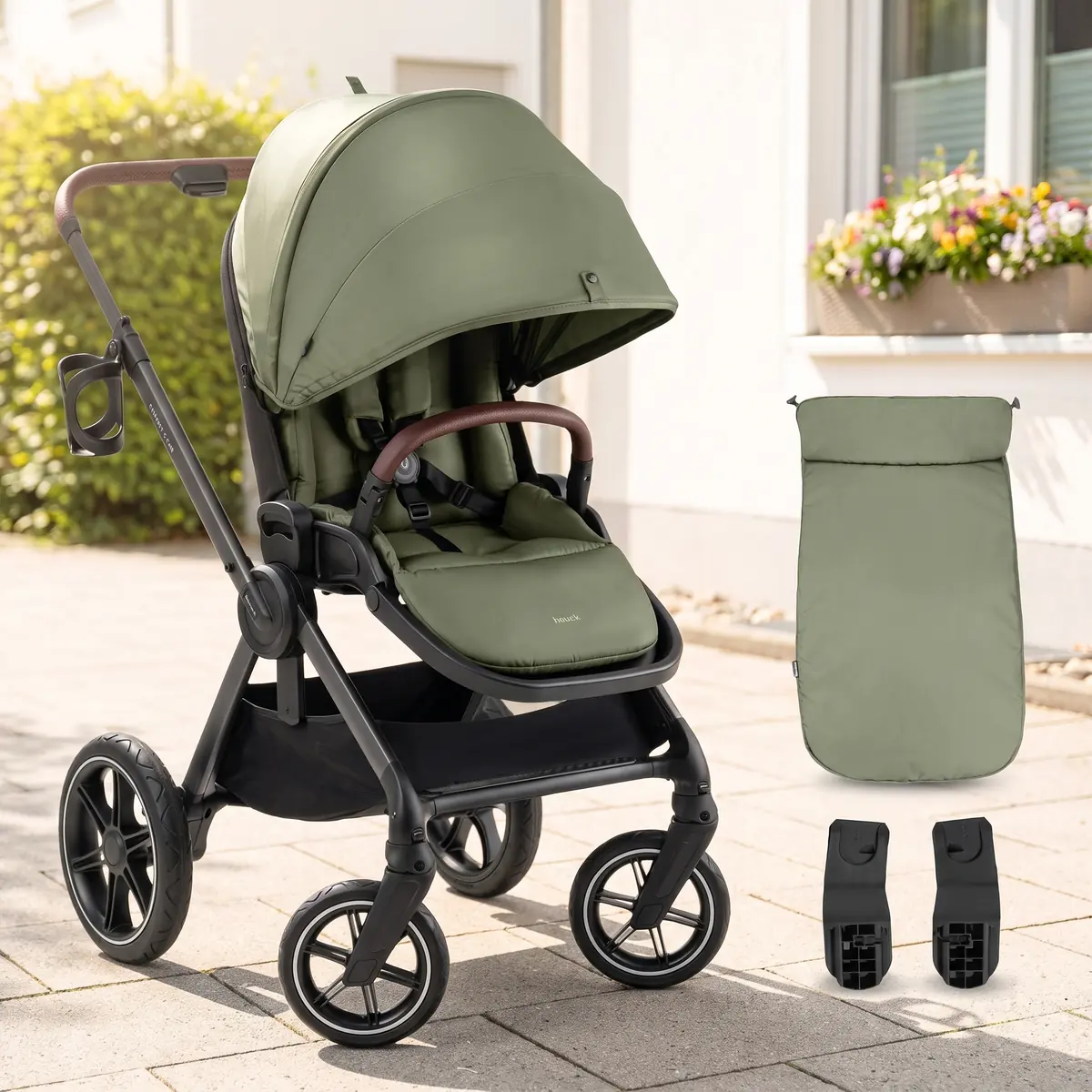 Hauck Kinderwagen Comfort N Care inkl. Beindecke & Babyschalenadapter