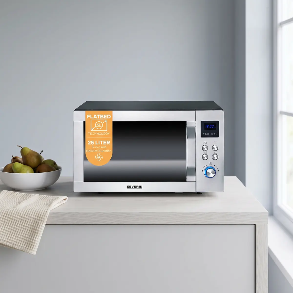 Severin 3-in-1 Mikrowelle mit Glasboden