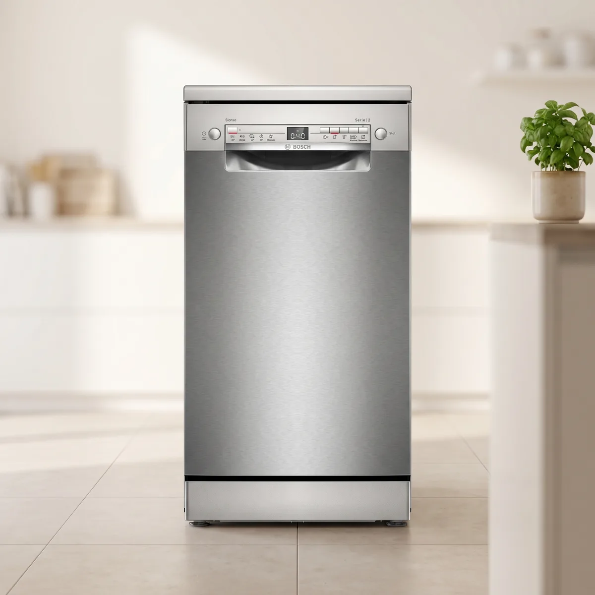 Bosch SPS2HKI42E Standspüler 45cm Inox EEK: E edelstahlfarbig lackiert