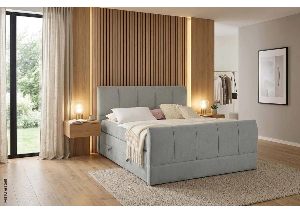 Boxspringbett Harmony grau