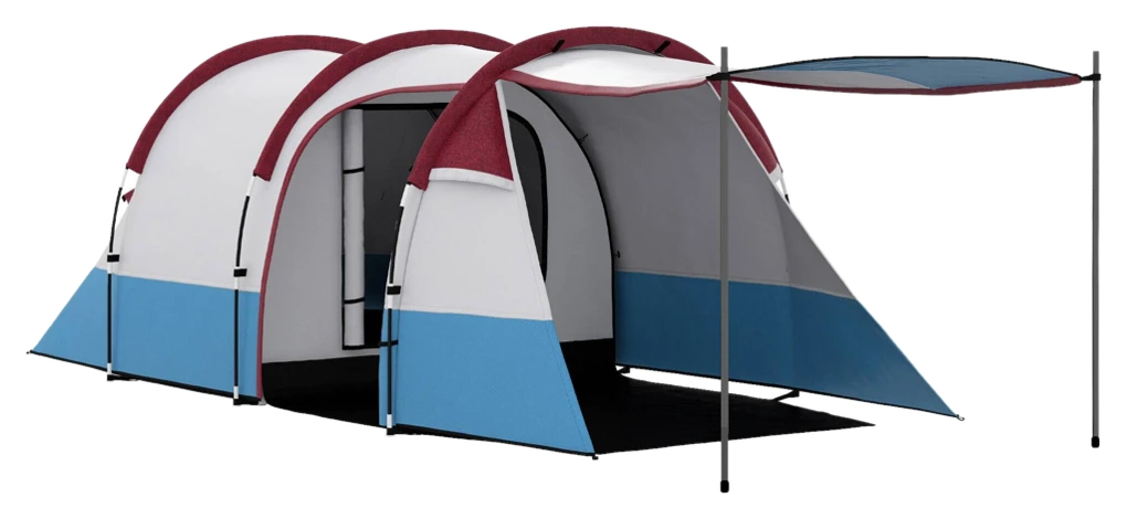 Outsunny Campingzelt rot Glas