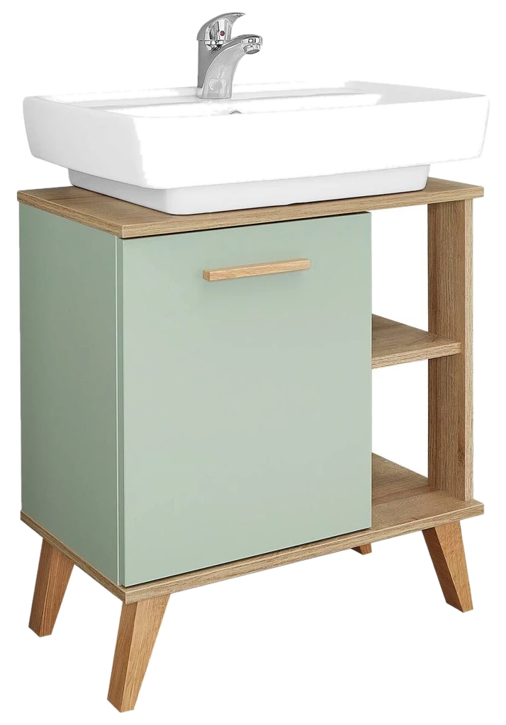 Pelipal Waschbeckenunterschrank Quickset 963 salbei Nachbildung Eiche Riviera