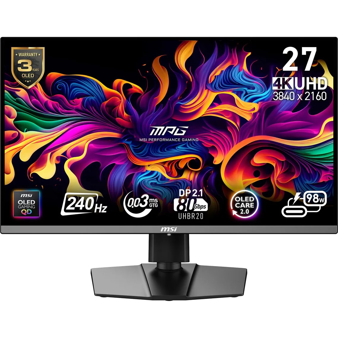 MSI MPG 272URXDE QD-OLED computer monitor
