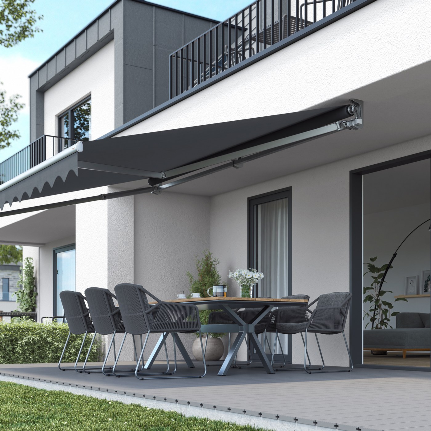 SPETTMANN offene Markise STAR FIX – Gestell silber