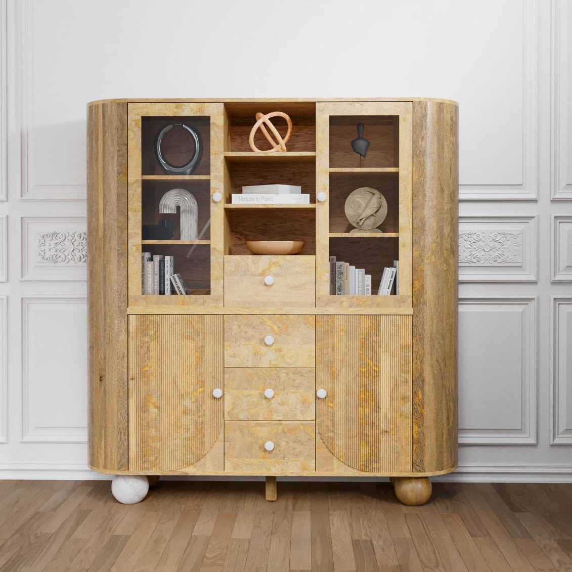 Massivmoebel24.de Highboard Mango 150x40x160 FLORENZ