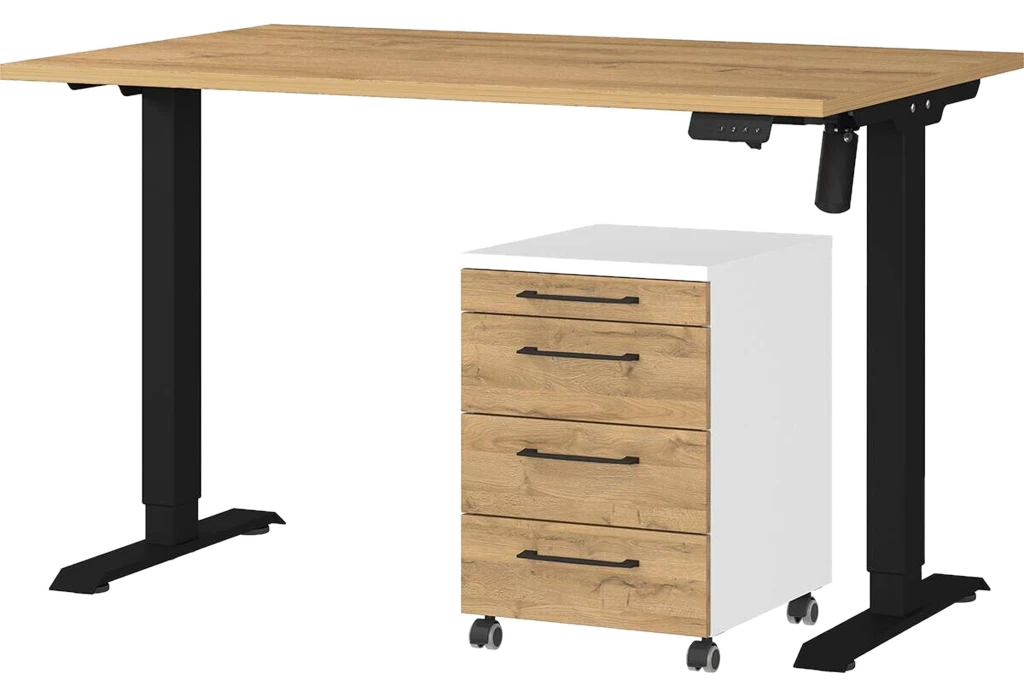 Germania Büro-Sets 9748-559 Eiche Grand-Son Nachbildung weiß schwarz