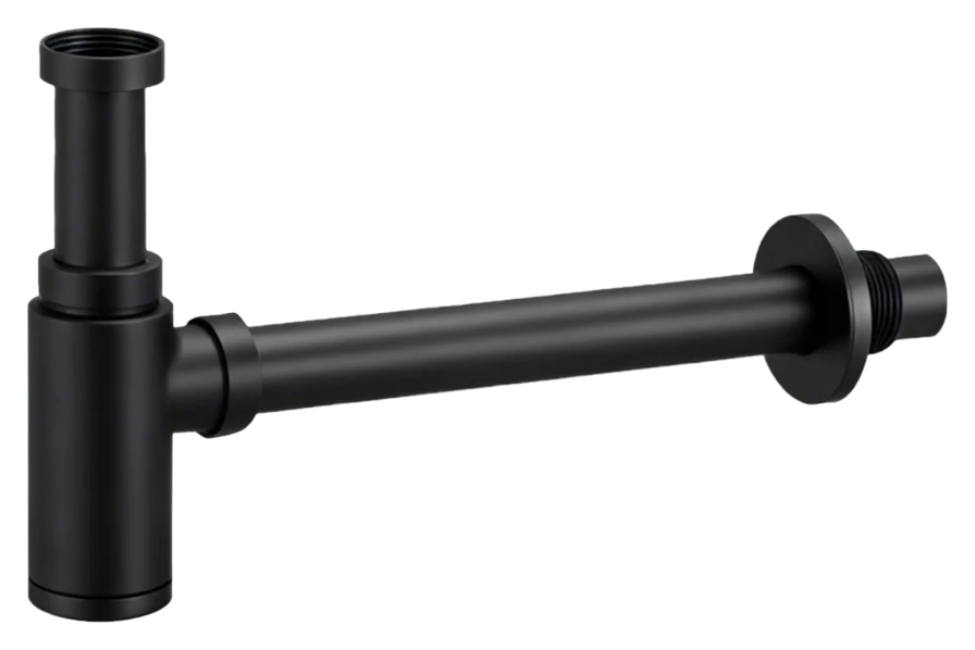 Mirlux Siphon Waschbecken – 44 mm – Mattschwarz