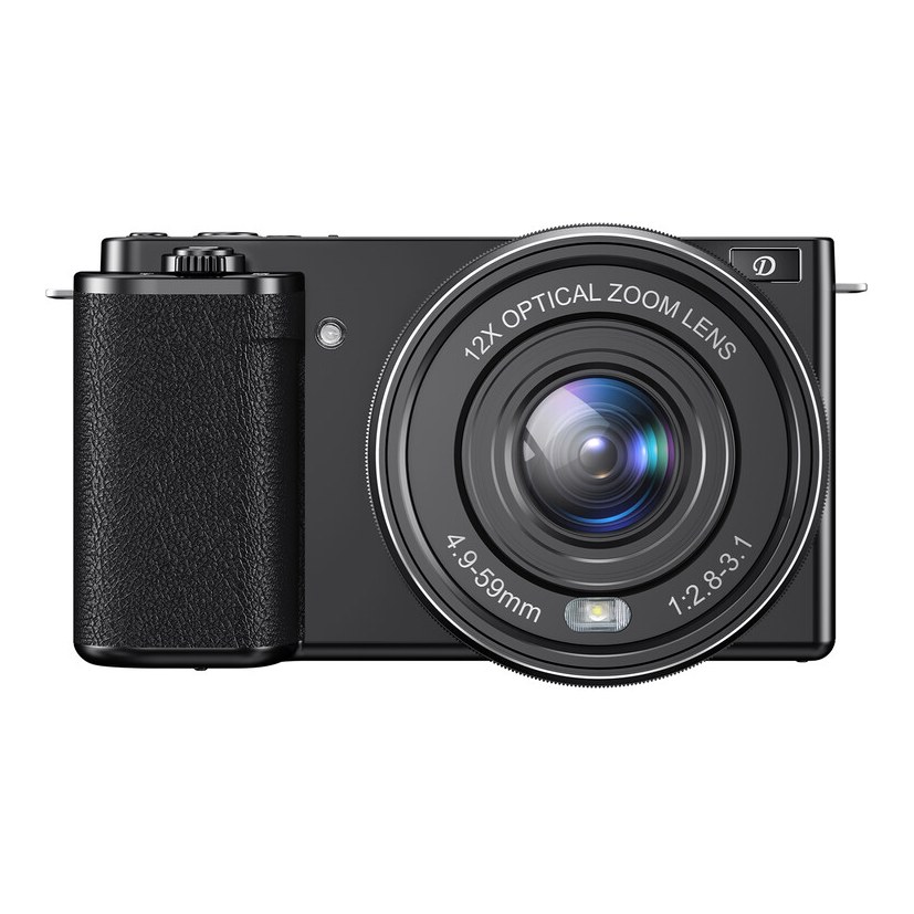 KOMERY Digitalkamera W6: 4K Videokamera mit 12x optischem Zoom