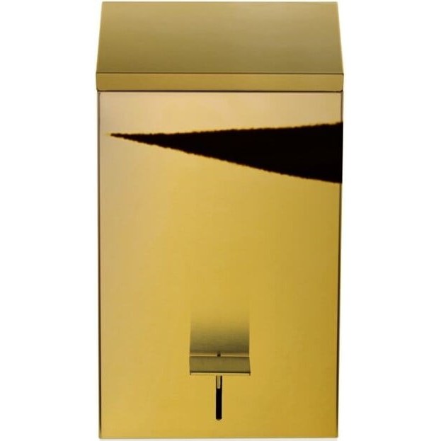 Badezimmerkörbe Corner Soft Close Badezimmer-Abfallbehälter 32 cm quadratisch goldfarben