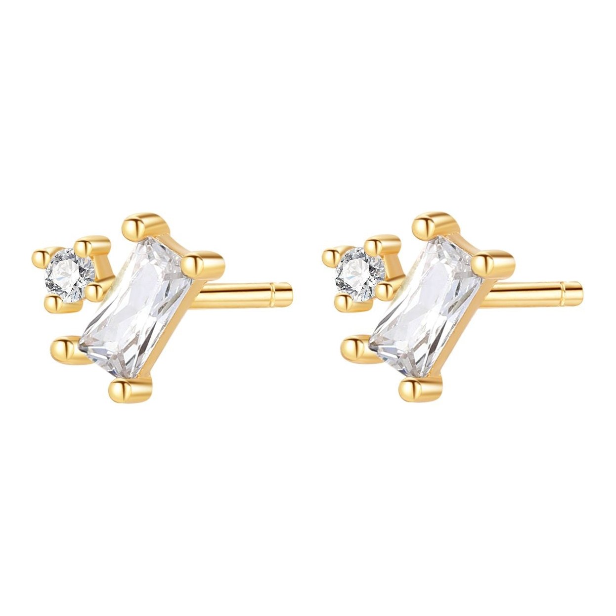 Hey Happiness Companion Ohrstecker Sterlingsilber Gold