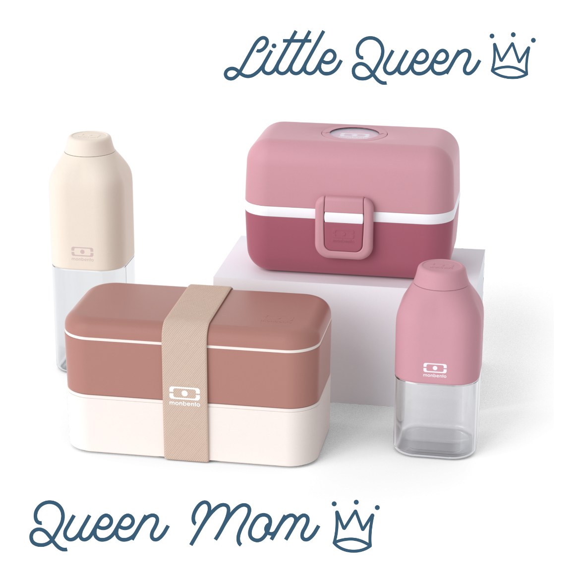 monbento Set Lunchboxen Eltern-Kind "Big Boss/Mini Boss" grün