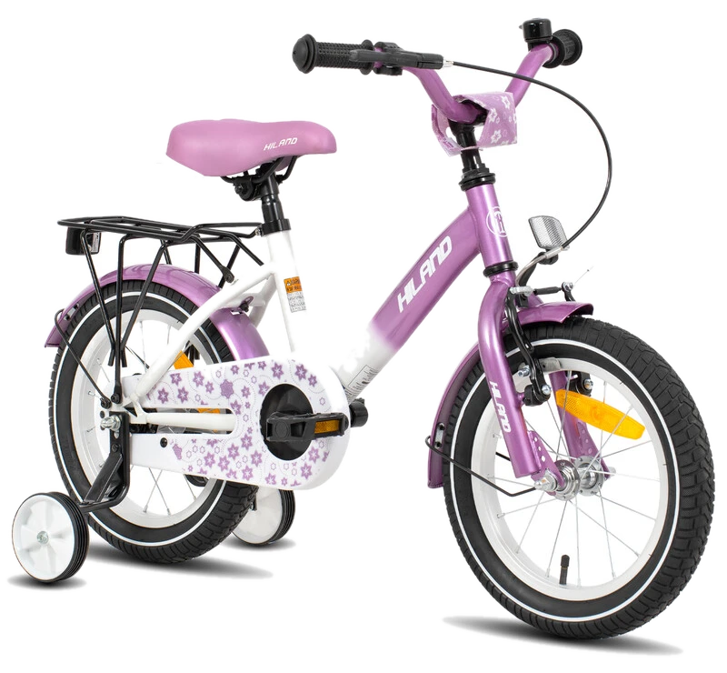Hiland Kinderfahrrad 14 Zoll: Starry pinkes Fahrrad für Jungen & Mädchen (2-7