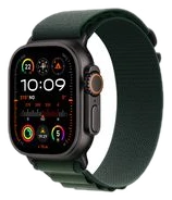 Apple Watch Ultra 2 GPS+ Cellular 49mm Black Titanium Case with Dark Green