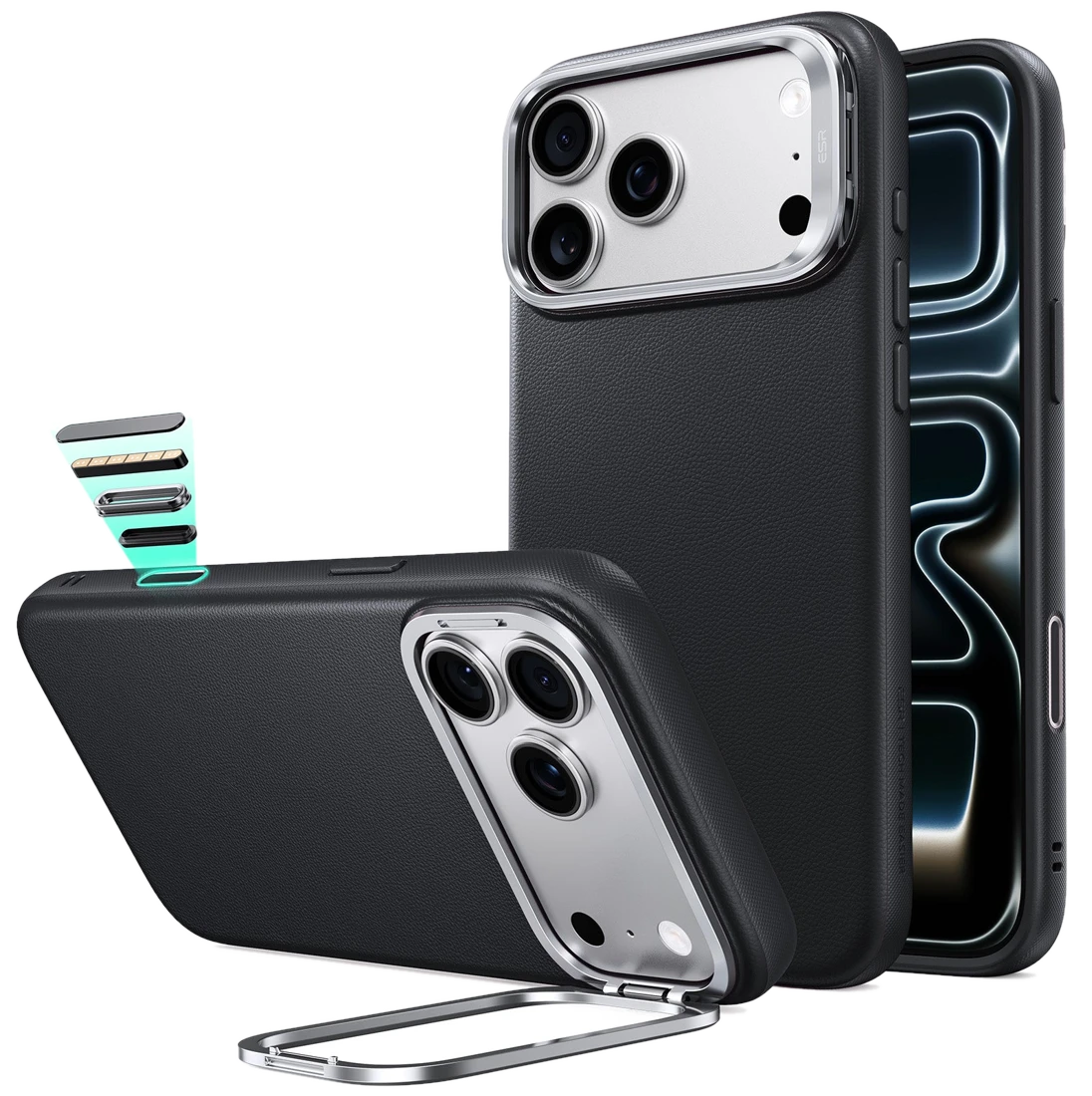 ESR iPhone 17 Pro Atelier Magnetic Case mit Camera Control and Flex Stand