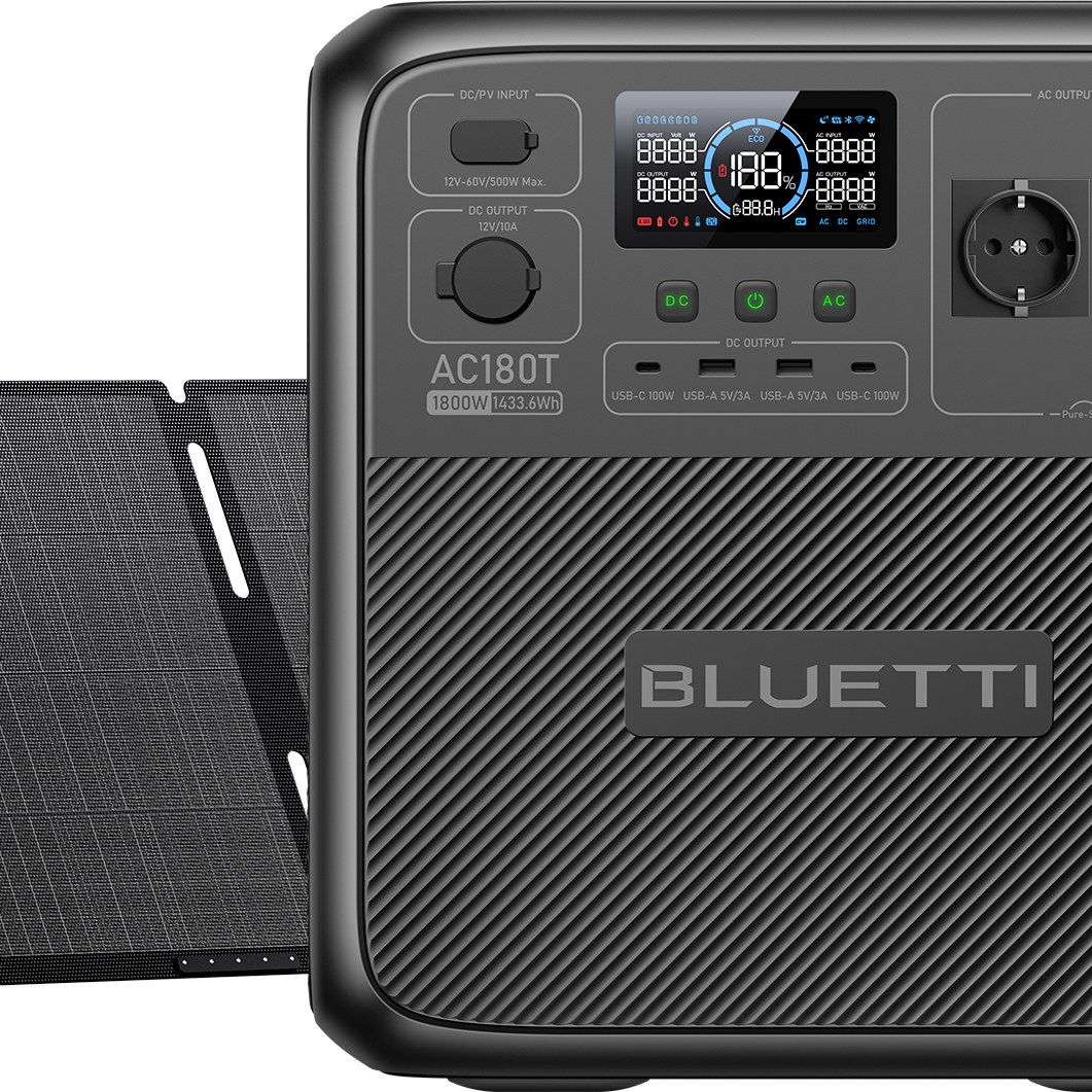 BLUETTI-DE BLUETTI AC180T Powerstation – 2 austauschbare Batterien