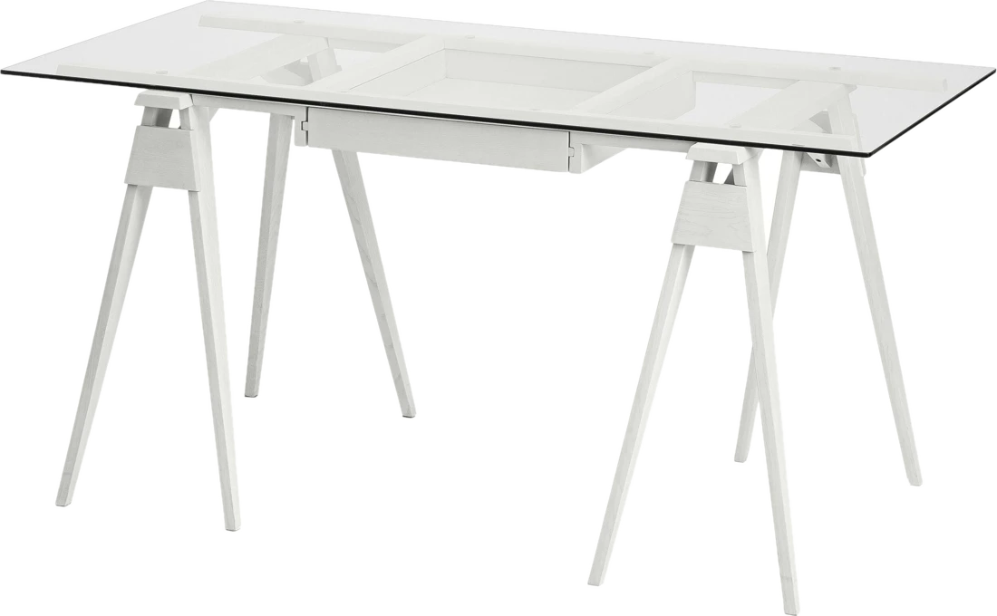 Schreibtische Arco Schreibtisch mit Glasplatte