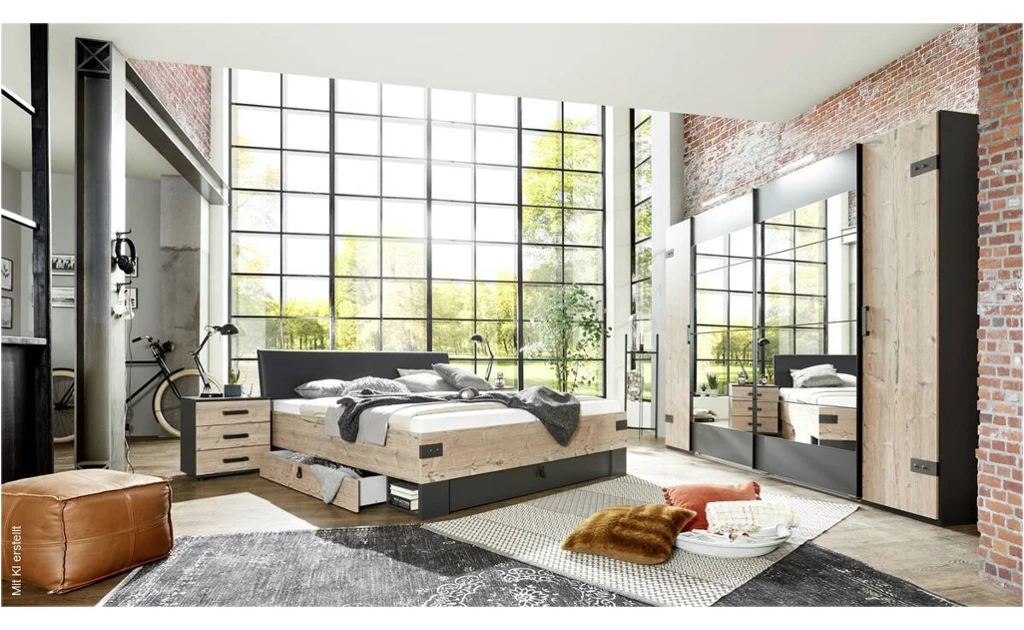 Bett Stockholm tanne Nachbildung Graphit
