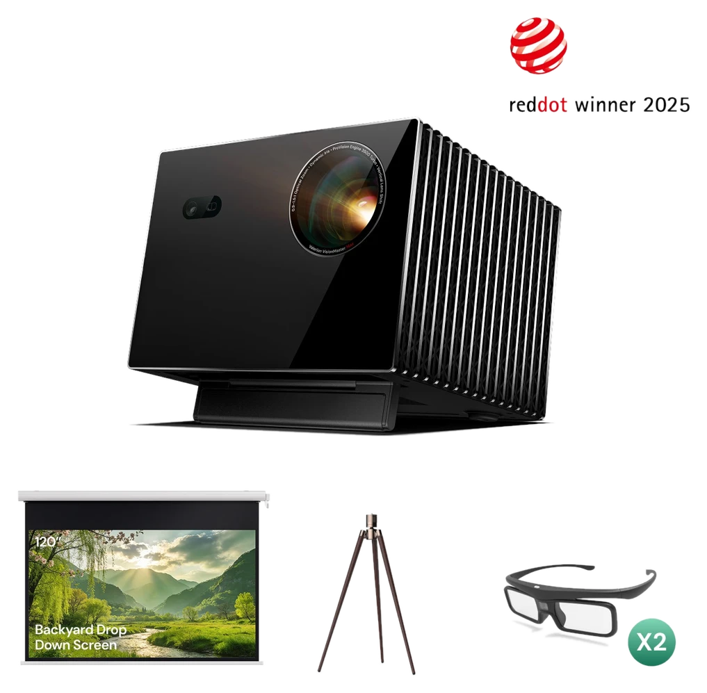 Valerion FR AWOL Valerion Max + Standfuß + 120" motorisierte Rollleinwand + Gratis