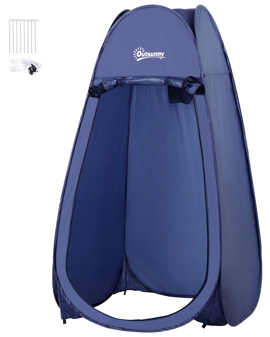 Outsunny Duschzelt Faltbar Pop-up Automatisch Sofortiger Schrank für Camping
