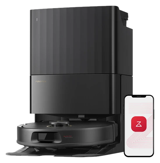 Roborock Qrevo S5V Saugroboter Schwarz mit Station: 12000 Pa Saugkraft