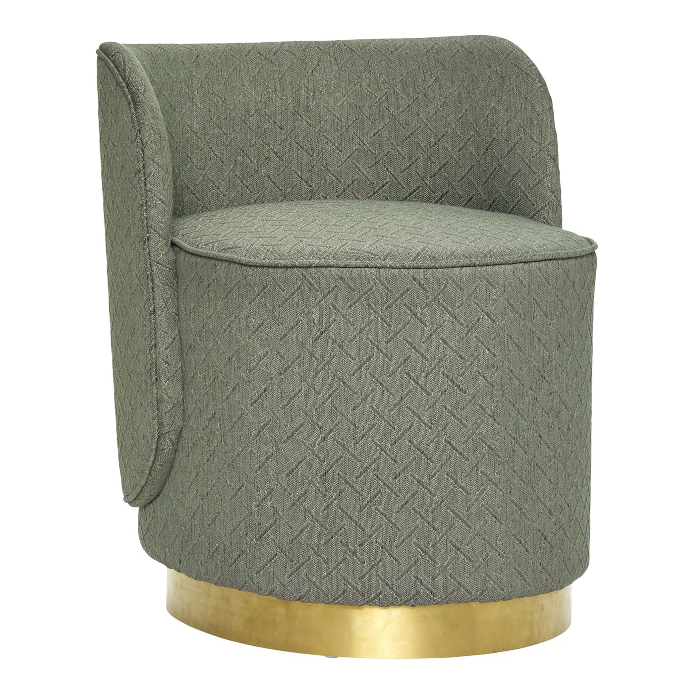 Poufs Hübsch Pouf grün mit Rückenlehne