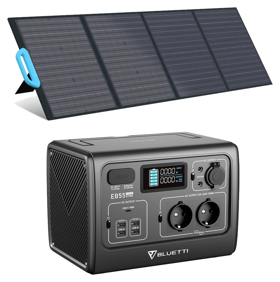DE-BLUETTIPOWER BLUETTI EB55 + PV120 Stromgenerator