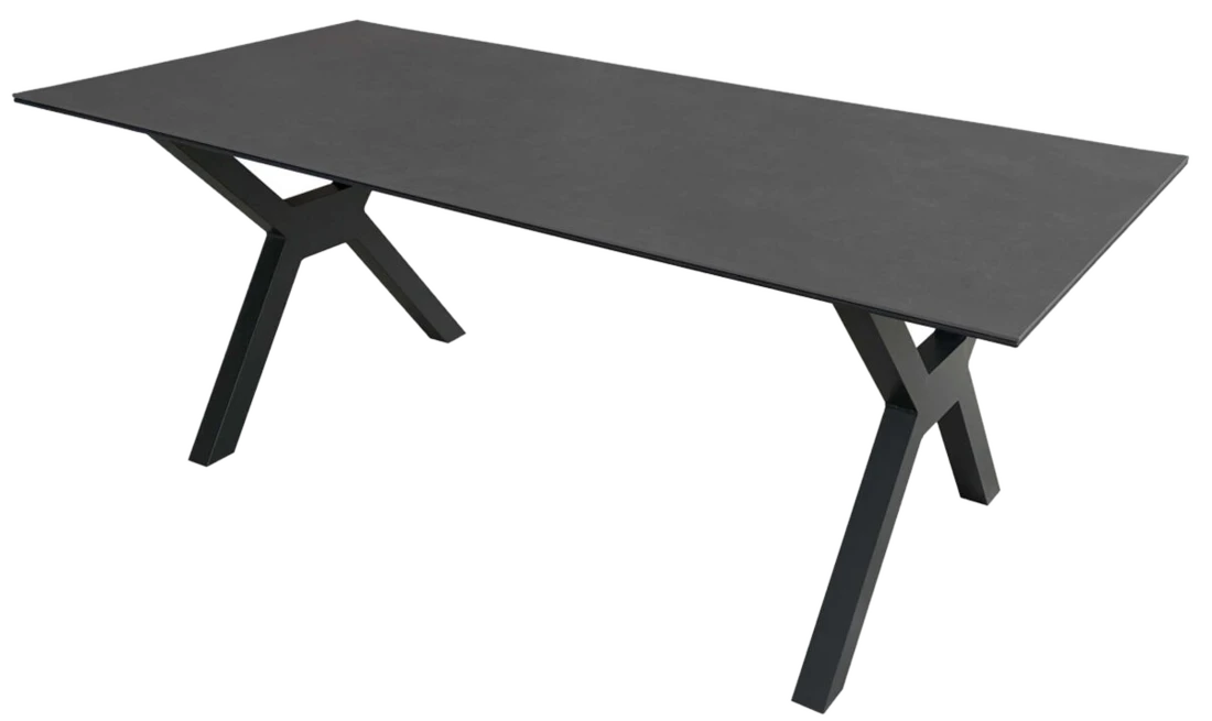 Mr. Deko Tisch Granada 200 x 90 cm dark grey Aluminium