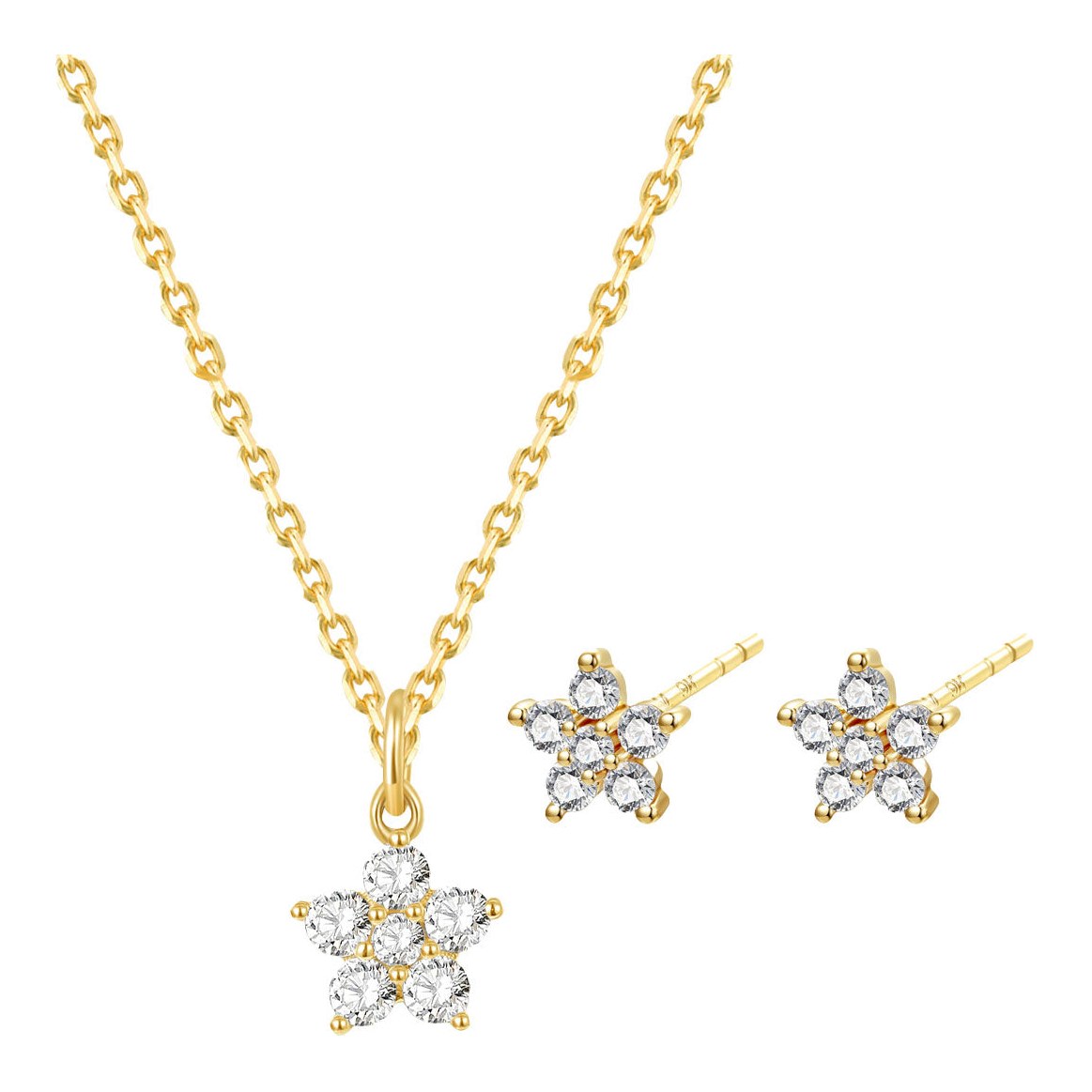 Hey Happiness Bloom Schmuck-Set 9K Gold – Gold
