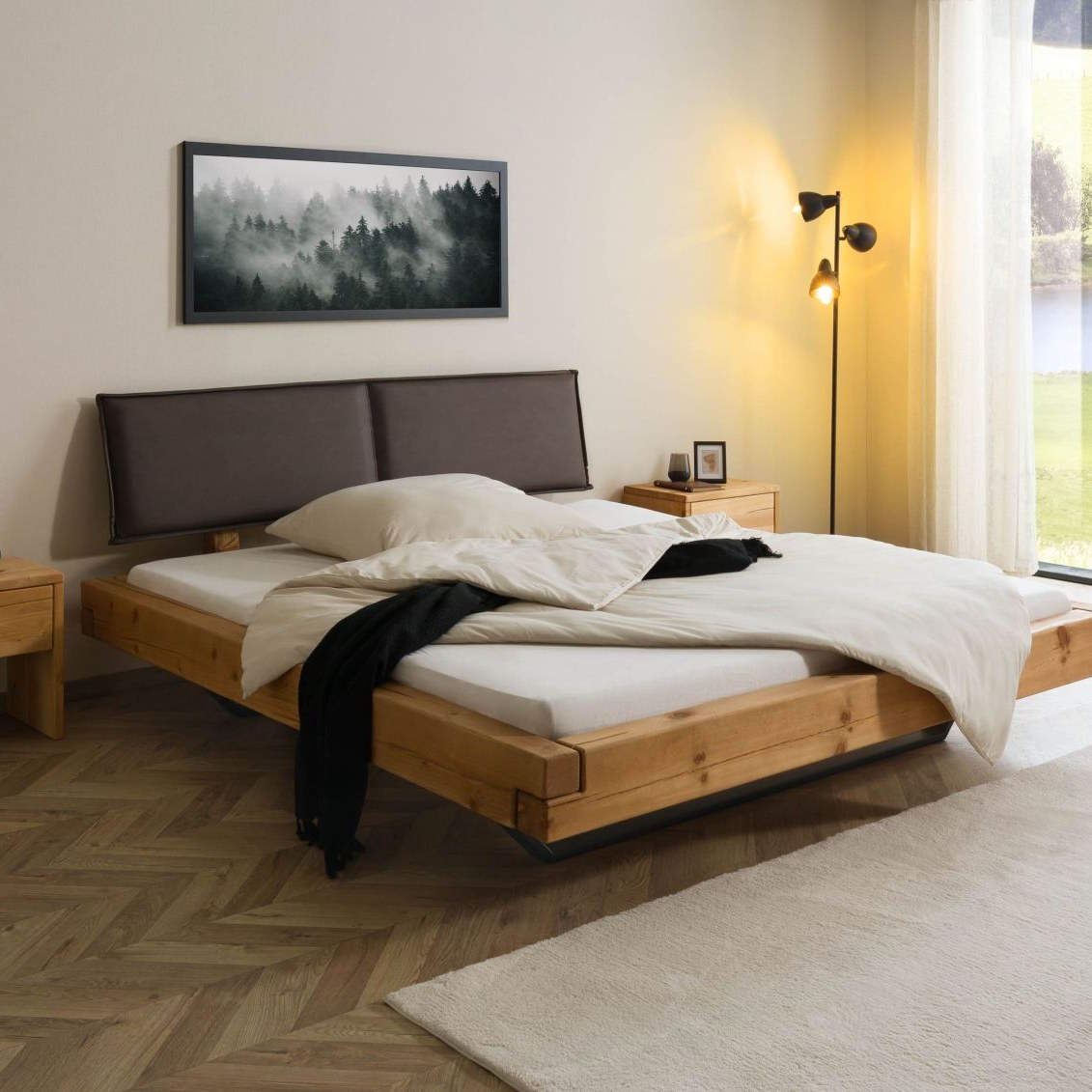 Massivmoebel24.de Bett Fichte 140x200 natur gebeizt / geölt FICHTELBERG #10