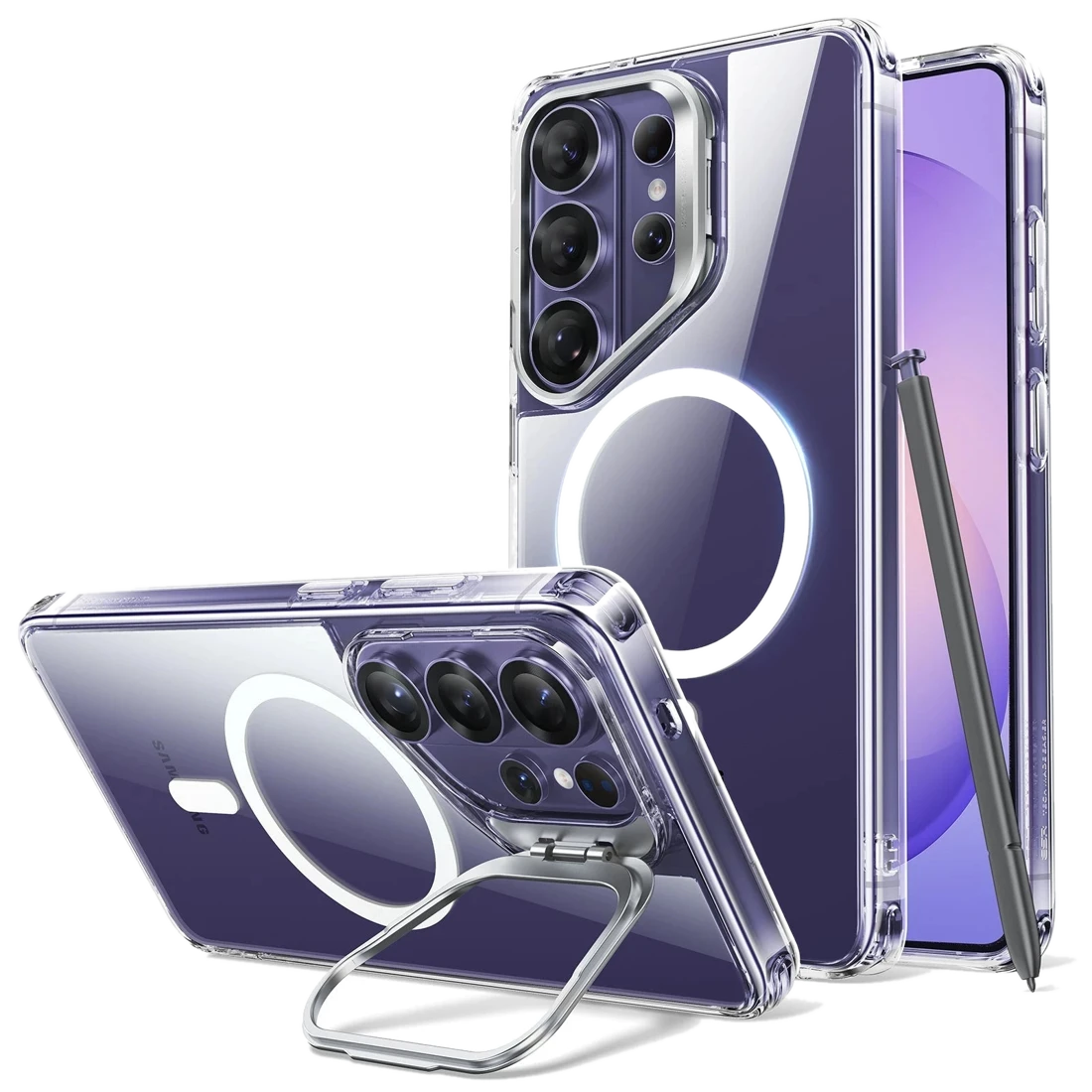 ESR Galaxy S26 Ultra Classic Hybrid Magnetic Case (Stash Stand)
