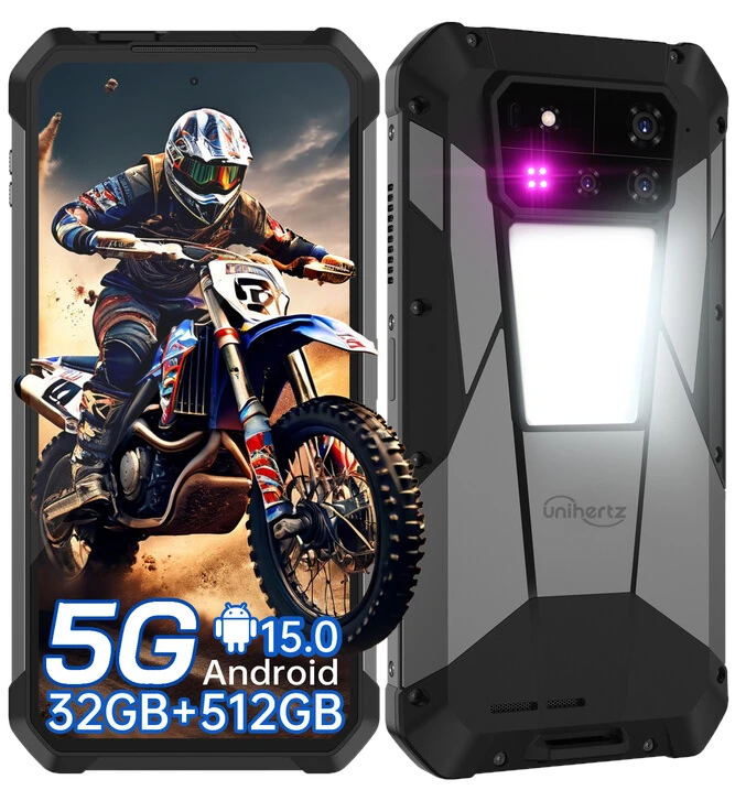 Unihertz Smartphone: Tank 4 Pro Robustes 720P Projektor-Handy mit AMOLED