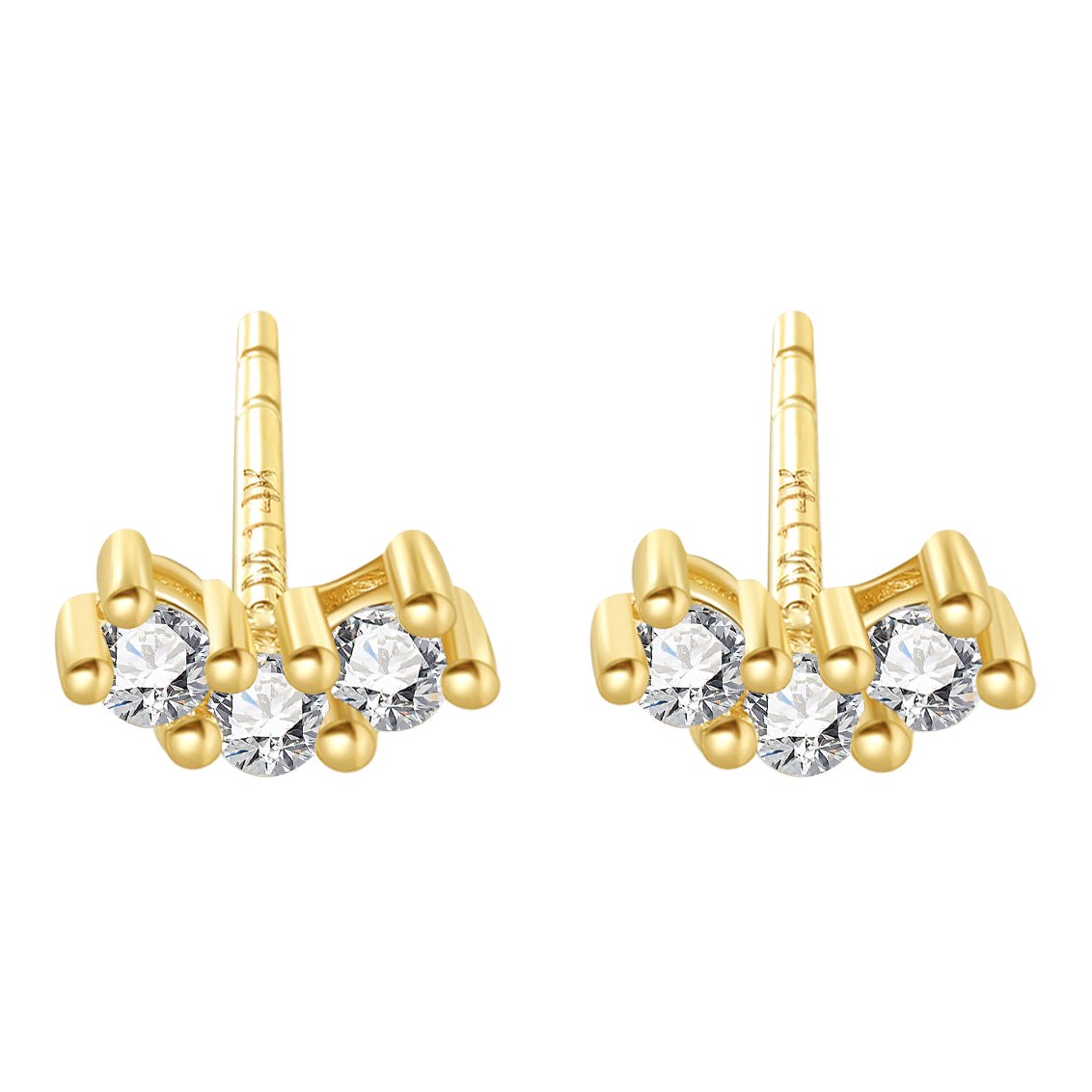 Hey Happiness Joy Ohrstecker 14K Gold – Gold / Single